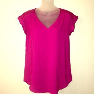 Express satin v-neck